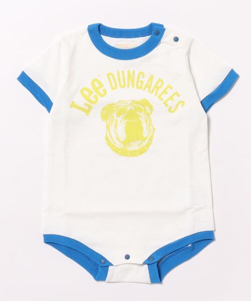 Lee（リー）の「【ベビー】ブルドッグプリント ショートスリーブ リンガーロンパース（ロンパース・キッズ・ブルー/レッド/マスタード/ミント・80）」の7枚目の写真