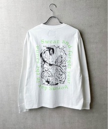 TETERA（テテラ）の「【TETERA/テテラ】AMAMI &WINDY LS T-SH / プリントデザイン ロングスリーブ Tシャツ tete21-027（Tシャツ/カットソー）」