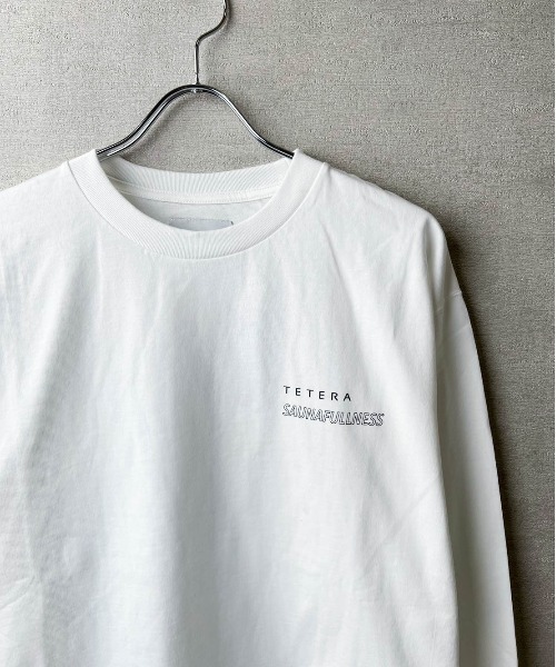 TETERA（テテラ）の「【TETERA/テテラ】AMAMI &WINDY LS T-SH / プリントデザイン ロングスリーブ Tシャツ tete21-027（Tシャツ/カットソー・レディース・ホワイト×ブルー/ホワイト×グリーン・XL/L）」の4枚目の写真