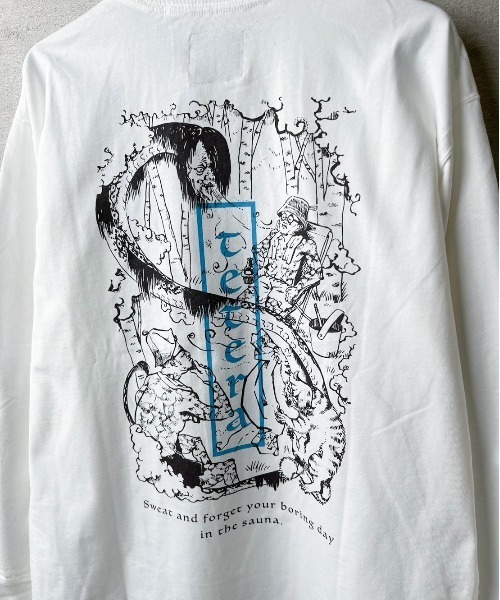 TETERA（テテラ）の「【TETERA/テテラ】AMAMI &WINDY LS T-SH / プリントデザイン ロングスリーブ Tシャツ tete21-027（Tシャツ/カットソー・レディース・ホワイト×ブルー/ホワイト×グリーン・XL/L）」の10枚目の写真