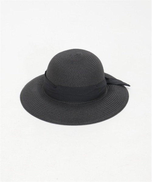 axes femme（アクシーズファム）の「リボン配色雑材ＵＶハット（ハット・レディース・ブラウン/ベージュ/ブラック・FREE）」の2枚目の写真