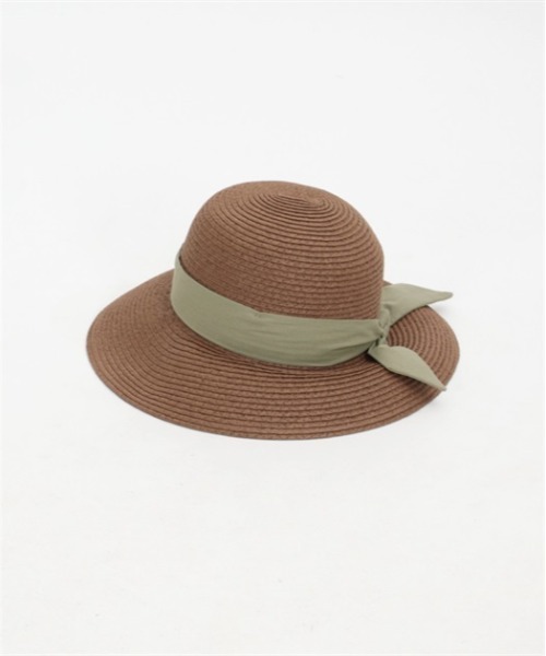 axes femme（アクシーズファム）の「リボン配色雑材ＵＶハット（ハット・レディース・ブラウン/ベージュ/ブラック・FREE）」の14枚目の写真
