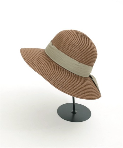 axes femme（アクシーズファム）の「リボン配色雑材ＵＶハット（ハット・レディース・ブラウン/ベージュ/ブラック・FREE）」の22枚目の写真