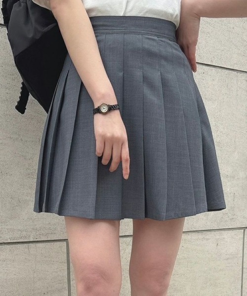 F i.n.t（フィント）の「プリーツミニスカート/fint（スカート・レディース・アイボリー/グレー/ネイビー・FREE）」の3枚目の写真
