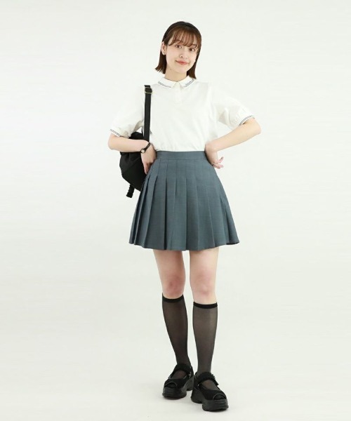F i.n.t（フィント）の「プリーツミニスカート/fint（スカート・レディース・アイボリー/グレー/ネイビー・FREE）」の20枚目の写真