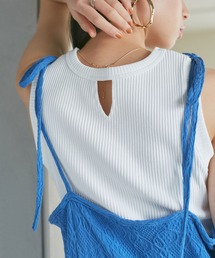 VIS | 【洗える】カップ付きアメスリタンクトップ(タンクトップ)