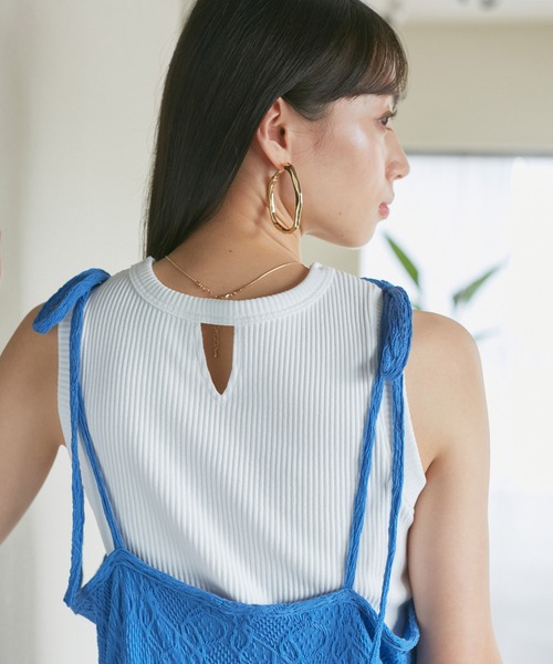 VIS（ビス）の「カップ付きアメスリタンク（タンクトップ・レディース・ホワイト/ブラック/グリーン・FREE）」の20枚目の写真