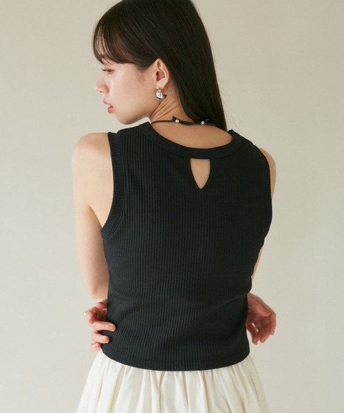 VIS（ビス）の「カップ付きアメスリタンク（タンクトップ・レディース・ホワイト/ブラック/グリーン・FREE）」の15枚目の写真