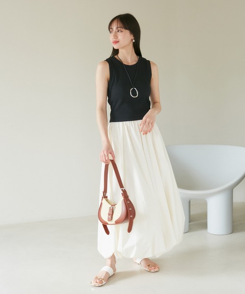 VIS（ビス）の「カップ付きアメスリタンク（タンクトップ・レディース・ホワイト/ブラック/グリーン・FREE）」の13枚目の写真