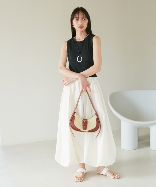 VIS（ビス）の「カップ付きアメスリタンク（タンクトップ・レディース・ホワイト/ブラック/グリーン・FREE）」の12枚目の写真