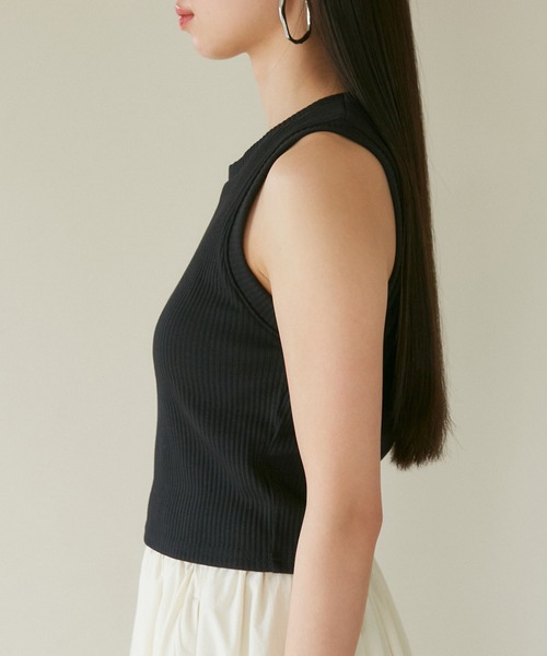 VIS（ビス）の「カップ付きアメスリタンク（タンクトップ・レディース・ホワイト/ブラック/グリーン・FREE）」の10枚目の写真