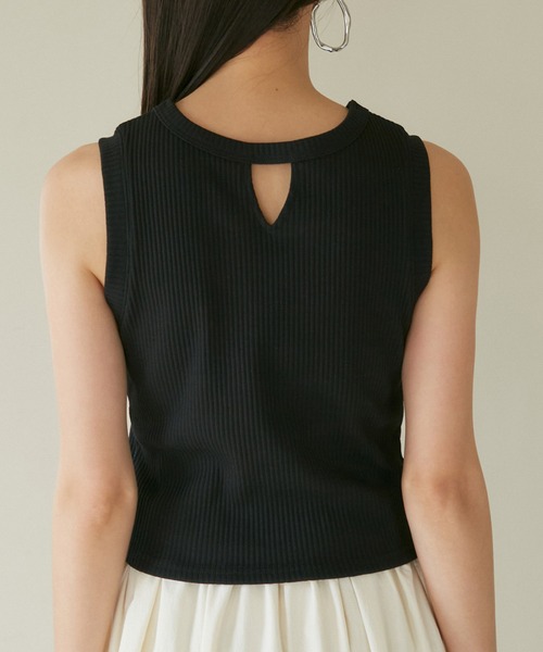 VIS（ビス）の「カップ付きアメスリタンク（タンクトップ・レディース・ホワイト/ブラック/グリーン・FREE）」の9枚目の写真