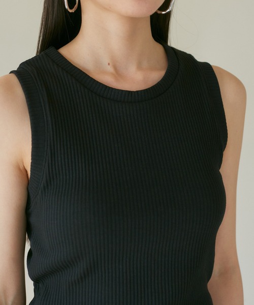 VIS（ビス）の「カップ付きアメスリタンク（タンクトップ・レディース・ホワイト/ブラック/グリーン・FREE）」の8枚目の写真