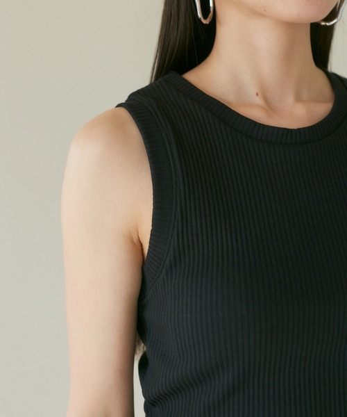 VIS（ビス）の「カップ付きアメスリタンク（タンクトップ・レディース・ホワイト/ブラック/グリーン・FREE）」の7枚目の写真