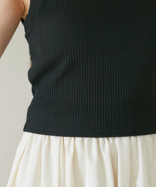 VIS（ビス）の「カップ付きアメスリタンク（タンクトップ・レディース・ホワイト/ブラック/グリーン・FREE）」の6枚目の写真