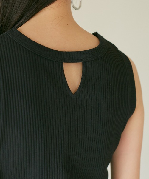 VIS（ビス）の「カップ付きアメスリタンク（タンクトップ・レディース・ホワイト/ブラック/グリーン・FREE）」の5枚目の写真