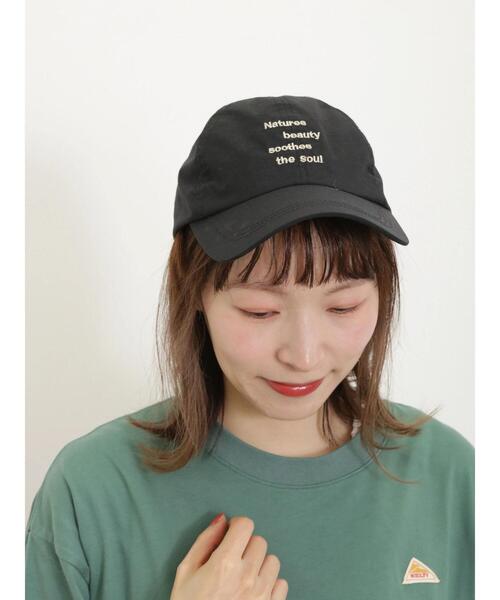 Samansa Mos2(サマンサ モスモス)の「【UVカット/撥水加工】刺繍ナイロンキャップ(ハット・レディース・ベージュ/カーキ/ブラック・F)」の2枚目の写真