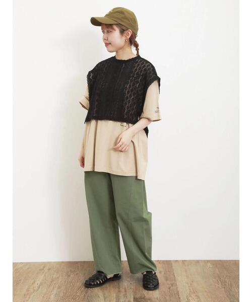 Samansa Mos2(サマンサ モスモス)の「【UVカット/撥水加工】刺繍ナイロンキャップ(ハット・レディース・ベージュ/カーキ/ブラック・F)」の18枚目の写真