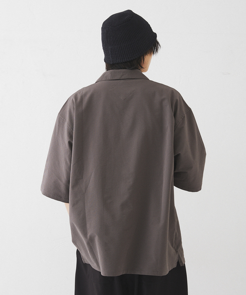 417 EDIFICE（フォーワンセブンエディフィス）の「サッカーオープンカラーシャツ（シャツ/ブラウス・メンズ・ブラック/ベージュ・MEDIUM/LARGE/XX-LARGE）」の21枚目の写真