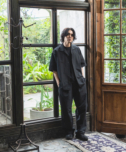 417 EDIFICE（フォーワンセブンエディフィス）の「サッカーオープンカラーシャツ（シャツ/ブラウス・メンズ・ブラック/ベージュ・MEDIUM/LARGE/XX-LARGE）」の11枚目の写真