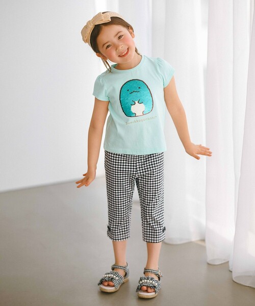 ANY（エニィ）の「【WEB限定/すみっコぐらし】ミラクルスパンコールTシャツ（Tシャツ/カットソー・キッズ・ライトグリーン系/ピンク系/ライラック系・130/120/110/100）」の4枚目の写真