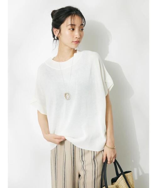CRAFT STANDARD BOUTIQUE(クラフトスタンダードブティック)の「洗える/チューリップスリーブニットプルオーバー(ニット/セーター・レディース・ブラック/オフホワイト/ホワイト系その他4/ブルー系その他2・FREE)」の5枚目の写真