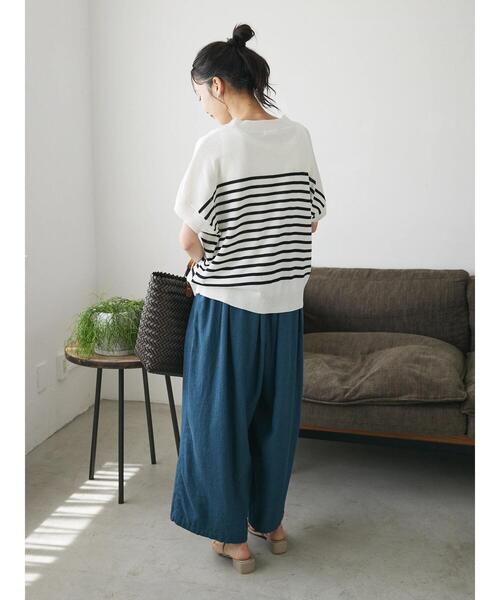 CRAFT STANDARD BOUTIQUE(クラフトスタンダードブティック)の「洗える/チューリップスリーブニットプルオーバー(ニット/セーター・レディース・ブラック/オフホワイト/ホワイト系その他4/ブルー系その他2・FREE)」の19枚目の写真