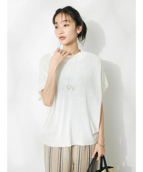 CRAFT STANDARD BOUTIQUE(クラフトスタンダードブティック)の「洗える/チューリップスリーブニットプルオーバー(ニット/セーター・レディース・ブラック/オフホワイト/ホワイト系その他4/ブルー系その他2・FREE)」の20枚目の写真