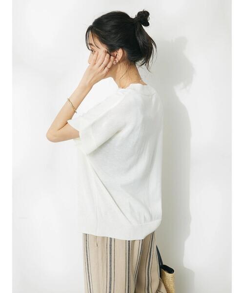 CRAFT STANDARD BOUTIQUE(クラフトスタンダードブティック)の「洗える/チューリップスリーブニットプルオーバー(ニット/セーター・レディース・ブラック/オフホワイト/ホワイト系その他4/ブルー系その他2・FREE)」の21枚目の写真