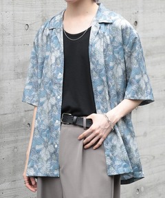 CLEL】Foil Print Trucker Design Denim Shirt / 箔プリント