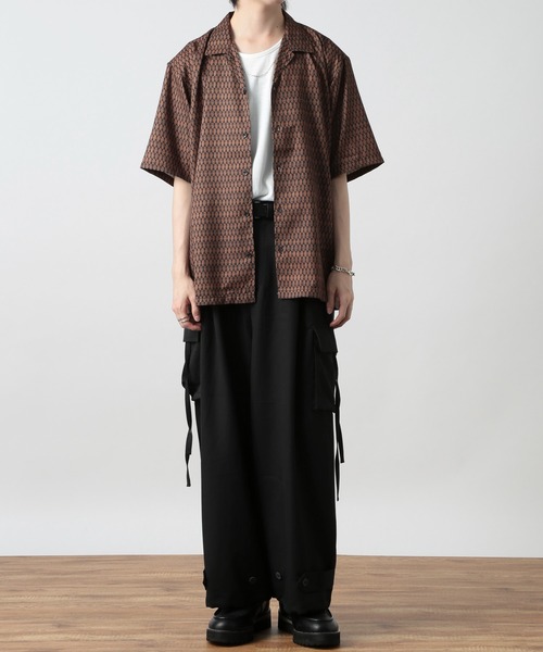 ROOT THREE（ルートスリー）の「【ROOT THREE】ポリ 総柄プリントオープンカラーシャツ 050260（シャツ/ブラウス・メンズ・B/D/C/A・M/L）」の15枚目の写真