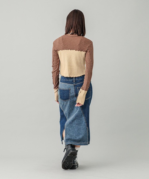 X-girl（エックスガール）の「BICOLOR COMPACT PULLOVER SHIRT（シャツ/ブラウス・レディース・ブラウン/バーガンディー/ネイビー・S/M）」の21枚目の写真