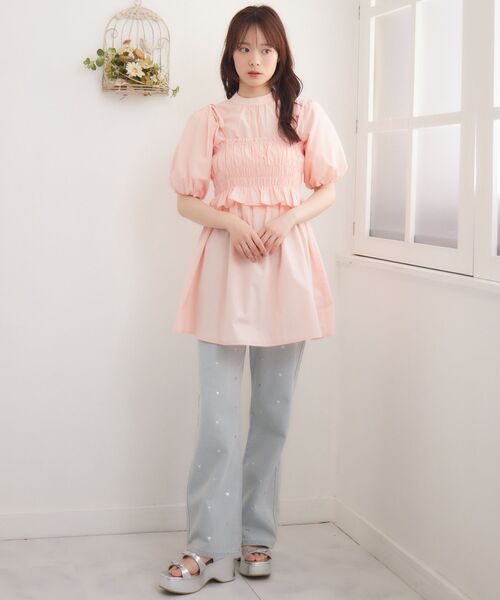 ems excite(エムズエキサイト)の「ビスチェ&チュニックSET(チュニック・レディース・ブルー/ホワイト/ピンク・FREE)」の12枚目の写真