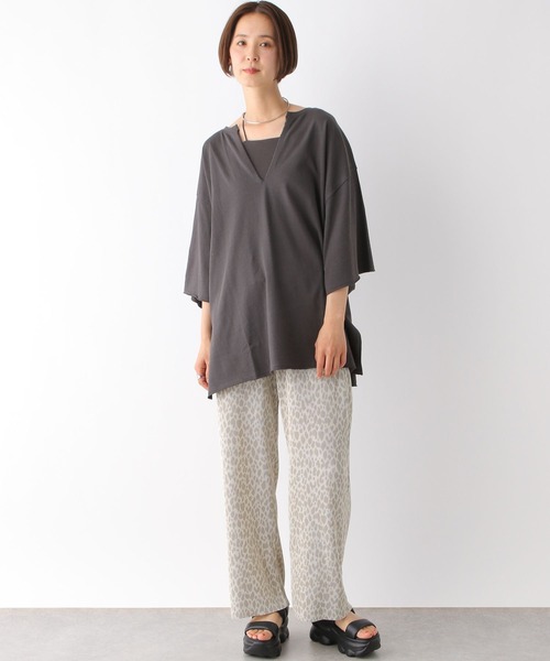 LEPSIM(レプシィム)の「柄プリーツイージーパンツ 124079(その他パンツ・レディース・チャコールグレー/アイボリー・FREE)」の22枚目の写真