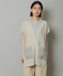 Munich | PBTヤーンジャージ×ブークレーループニットドッキングポケットジレ(ベスト)