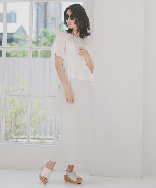 Elura（エルーラ）の「冷感ドライナロースカート/124120（スカート・レディース・ベージュ/ブラック/ライトグレー・FREE）」の22枚目の写真