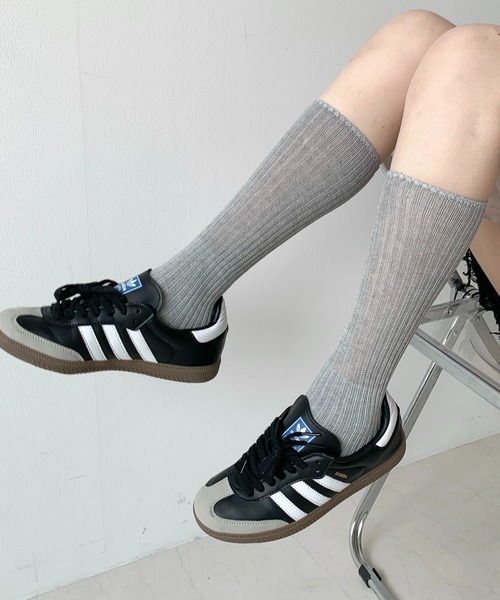 Teem Store（チームストア）の「リブ ハイソックス（ソックス/靴下・レディース・グレー/ホワイト/ブラック・F）」の3枚目の写真