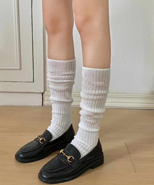 Teem Store（チームストア）の「リブ ハイソックス（ソックス/靴下・レディース・グレー/ホワイト/ブラック・F）」の8枚目の写真