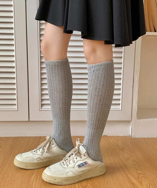 Teem Store（チームストア）の「リブ ハイソックス（ソックス/靴下・レディース・グレー/ホワイト/ブラック・F）」の9枚目の写真