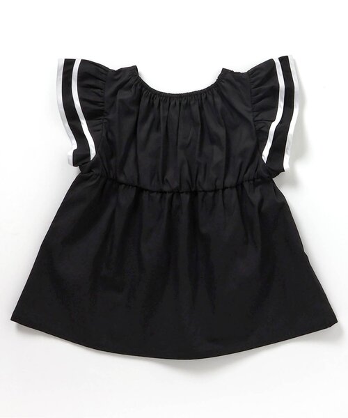 apres les cours（アプレレクール）の「【WEB限定】パイピングフリルチュニック（チュニック・キッズ・ピンク/ブラック/アイボリー・80/90/100/110/120/130/140）」の6枚目の写真