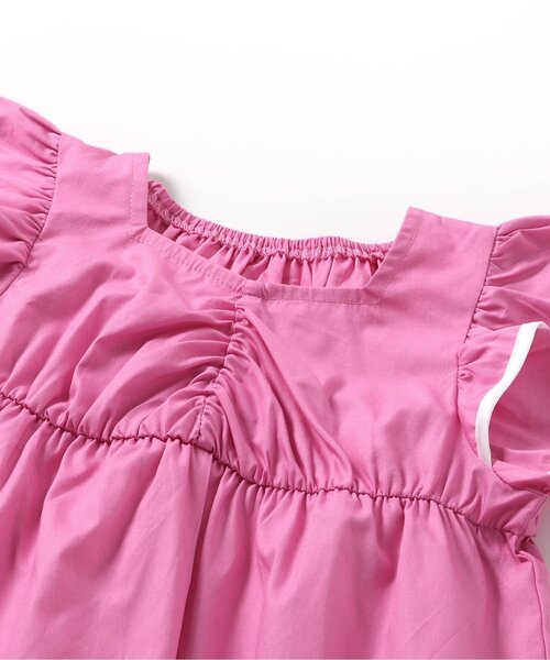 apres les cours（アプレレクール）の「【WEB限定】パイピングフリルチュニック（チュニック・キッズ・ピンク/ブラック/アイボリー・80/90/100/110/120/130/140）」の9枚目の写真