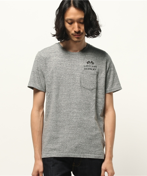 HYSTERIC GLAMOUR(ヒステリックグラマー)の「LOOKING AT YOU pt ポケ付T-SH(Tシャツ/カットソー・メンズ・ネイビー/トップグレー/グリーン系カモフラージュ/ブラック/ホワイト・LARGE/SMALL/MEDIUM/X-LARGE)」の21枚目の写真