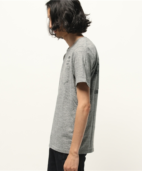 HYSTERIC GLAMOUR(ヒステリックグラマー)の「LOOKING AT YOU pt ポケ付T-SH(Tシャツ/カットソー・メンズ・ネイビー/トップグレー/グリーン系カモフラージュ/ブラック/ホワイト・LARGE/SMALL/MEDIUM/X-LARGE)」の22枚目の写真