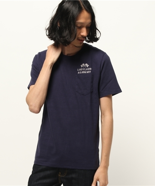 HYSTERIC GLAMOUR(ヒステリックグラマー)の「LOOKING AT YOU pt ポケ付T-SH(Tシャツ/カットソー・メンズ・ネイビー/トップグレー/グリーン系カモフラージュ/ブラック/ホワイト・LARGE/SMALL/MEDIUM/X-LARGE)」の18枚目の写真
