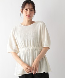 GLOBAL WORK | 【MATINEE LINE】シャーリングペプラム/124013(Tシャツ/カットソー)
