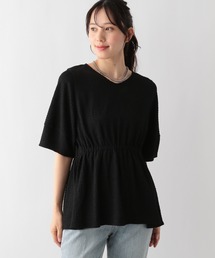 GLOBAL WORK | 【MATINEE LINE】シャーリングペプラム/124013(Tシャツ/カットソー)