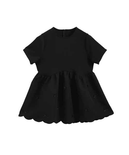 裾スカラップリボンカットソー（Tシャツ/カットソー）｜Fit more