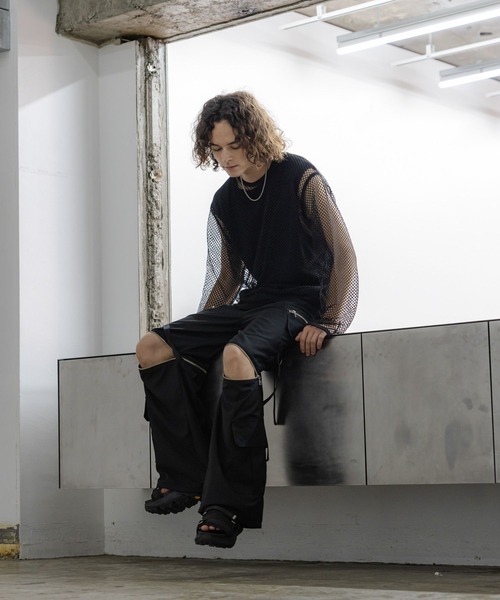 HARE(ハレ)の「オーバーメッシュカット(HARE)(Tシャツ/カットソー・メンズ・ホワイト/ブラック/レッド/パープル/ホワイト系その他・SMALL/MEDIUM)」の16枚目の写真