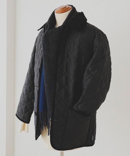 BEAMS（ビームス）の「ヘリンボーン リバーシブル マフラー（マフラー・メンズ・ネイビー/ブラック/チャコールグレー・ONE SIZE）」の6枚目の写真