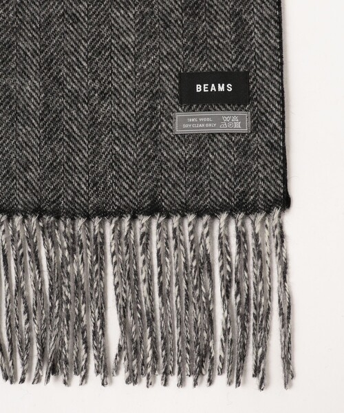 BEAMS（ビームス）の「ヘリンボーン リバーシブル マフラー（マフラー・メンズ・ネイビー/ブラック/チャコールグレー・ONE SIZE）」の9枚目の写真